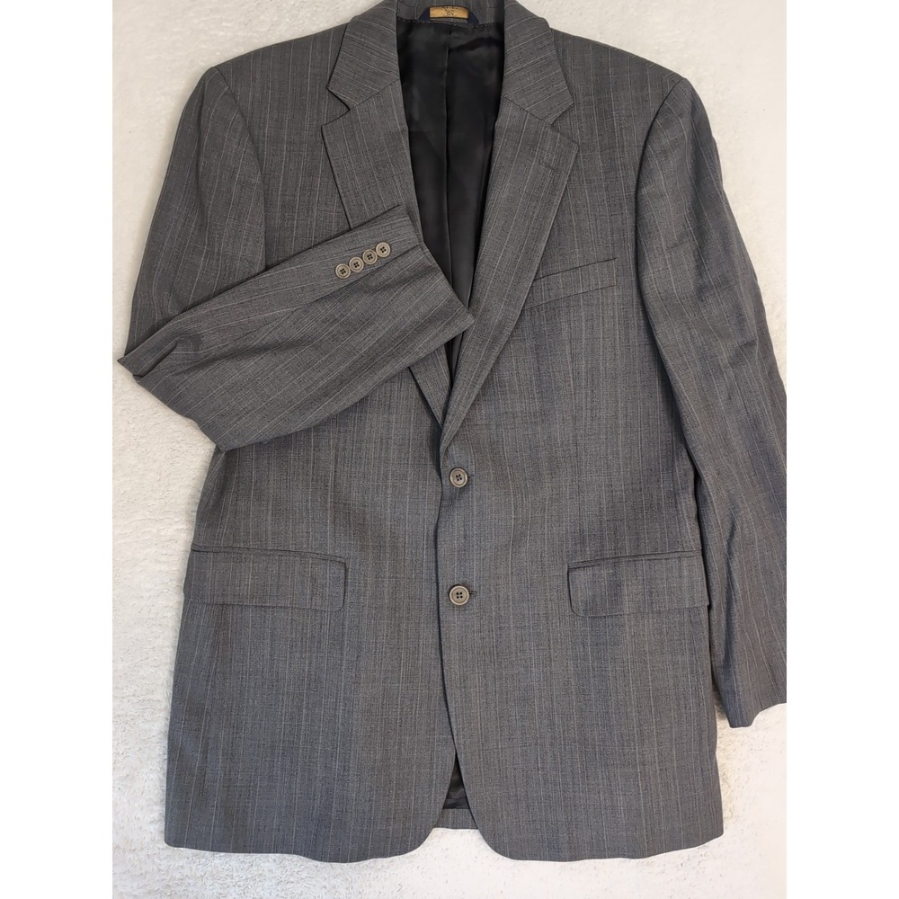 Brooks Brothers 40L 346 Stretch Sport Coat Gray‎ Wool Blend Two Button Vented - Picture 3 of 11